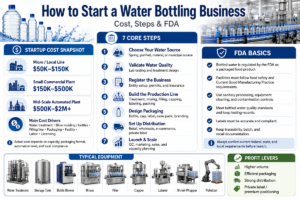How to Start a Water Bottling Business: Cost, Steps & FDA