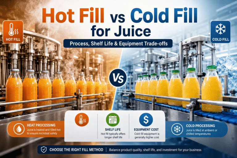 Hot Fill vs Cold Fill for Juice: Process, Shelf Life & Equipment Trade-offs