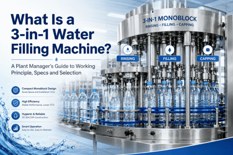 What Is a 3-in-1 Water Filling Machine? A Plant Manager's Guide to Working Principle, Specs and Selection