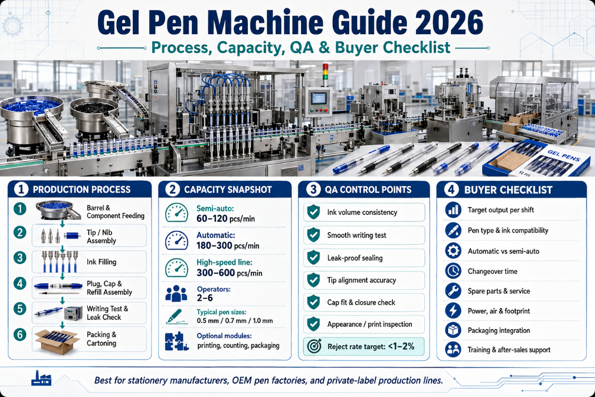 Gel Pen Machine Process and Capacity Checklist