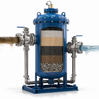 Multi-Media Quartz Sand Filter Stage 1