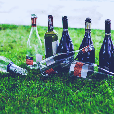 Shrink Sleeve Labeling on Glass Vinegar Bottles