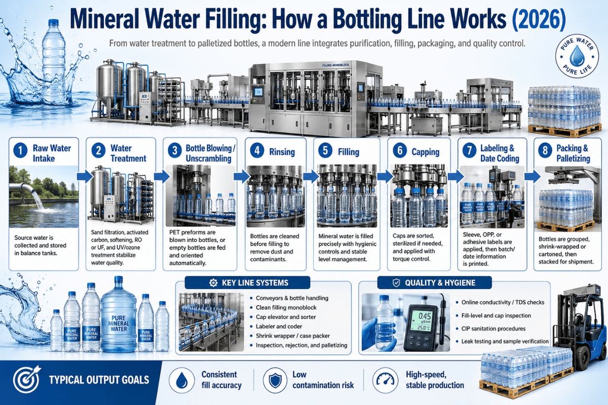 Mineral Water Filling: How a Bottling Line Works (2026)