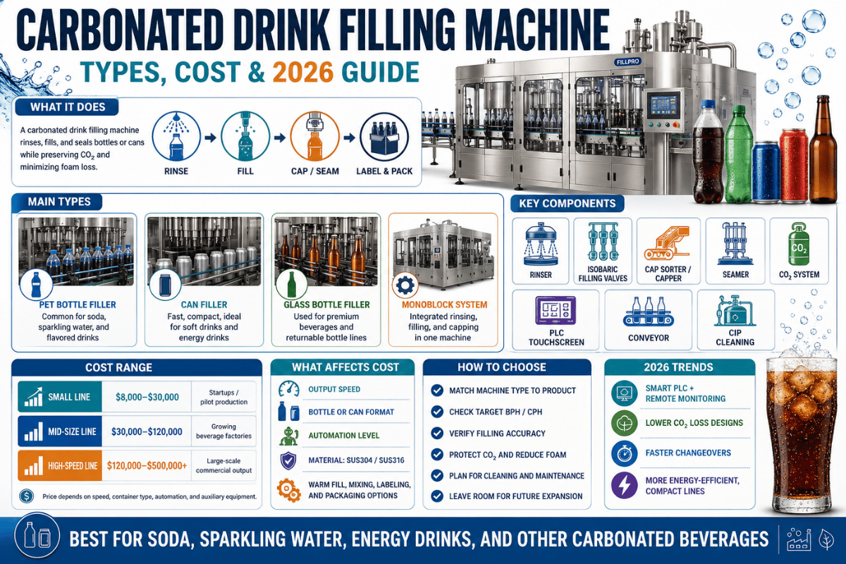 Carbonated Drink Filling Machine: Types, Cost & 2026 Guide