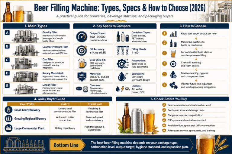 Beer Filling Machine: Types, Specs & How to Choose (2026)