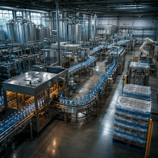 What's Actually in a Complete Water Bottling Line? (8 Stages, Source to Pallet)