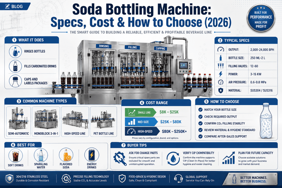 Soda Bottling Machine: Specs, Cost & How to Choose (2026)