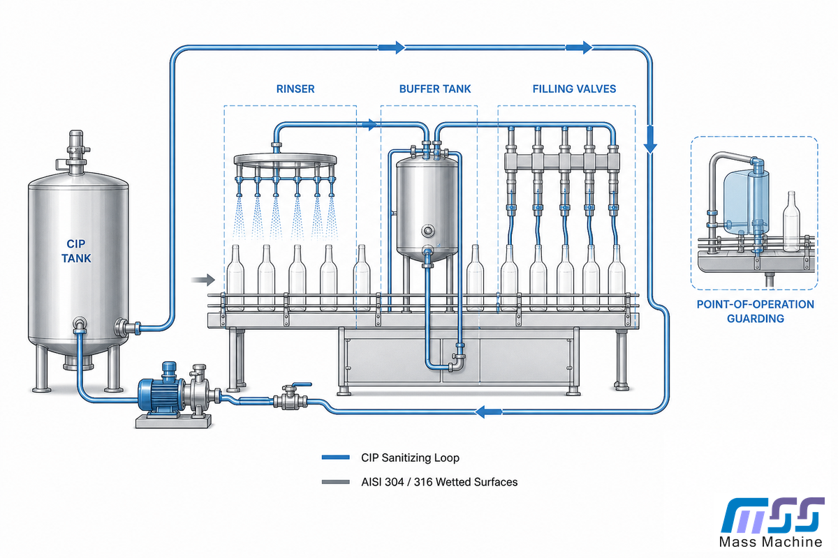 Installation, CIP Sanitation & Compliance — Mass Technology