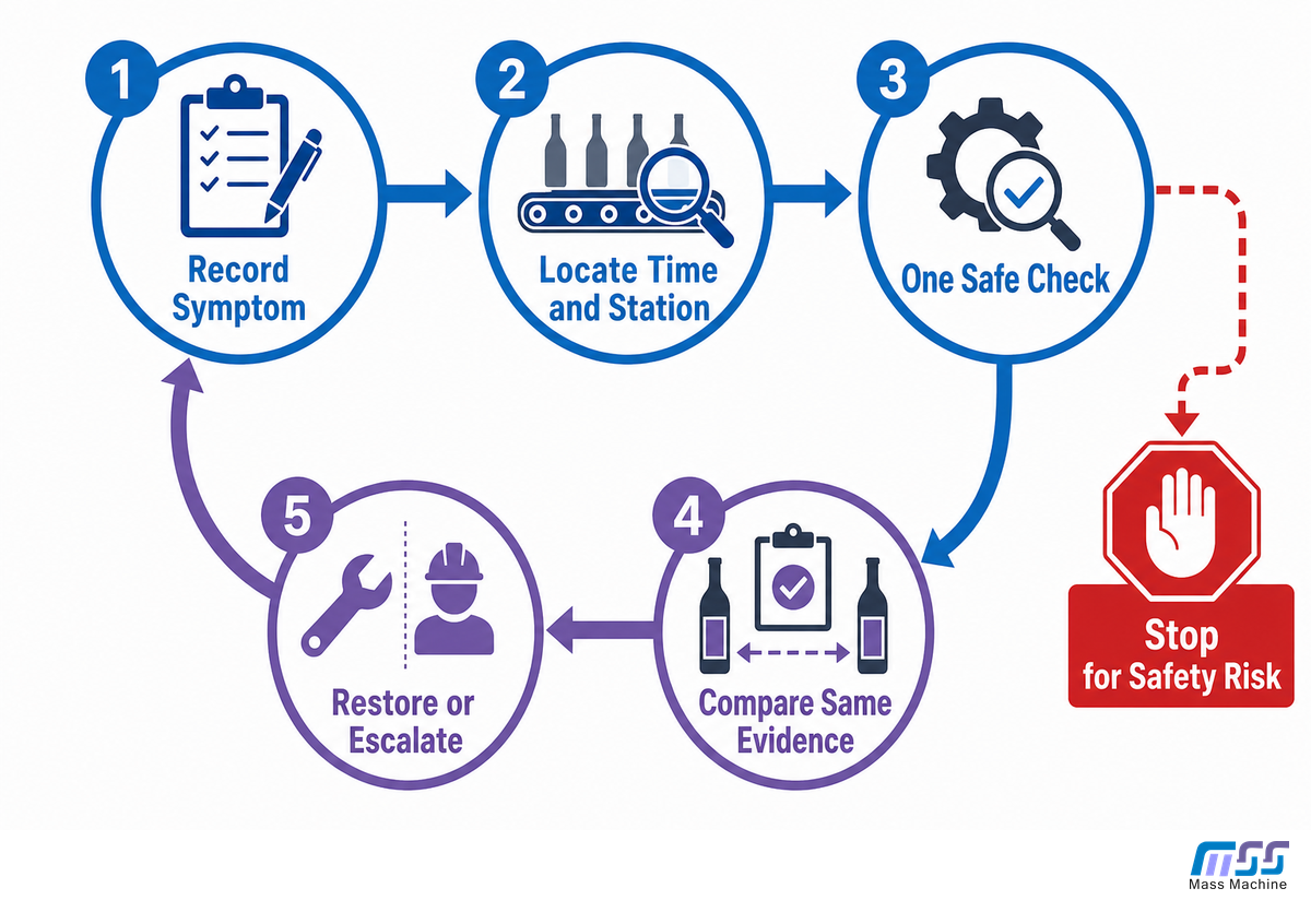Troubleshoot by Symptom, Evidence and Single-Variable Tests — Mass Technology