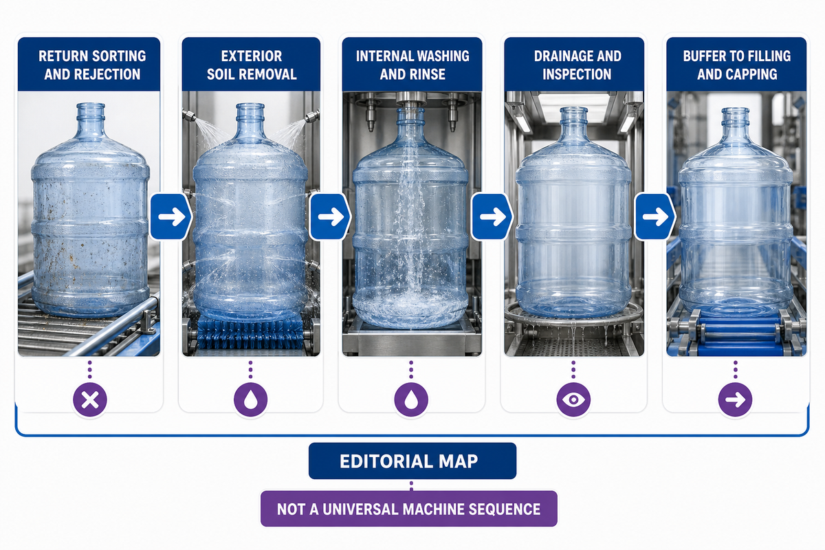 Five-Stage Bottle Path maps sorting through protected filling transfer — editorial guide, Part 129 bounded