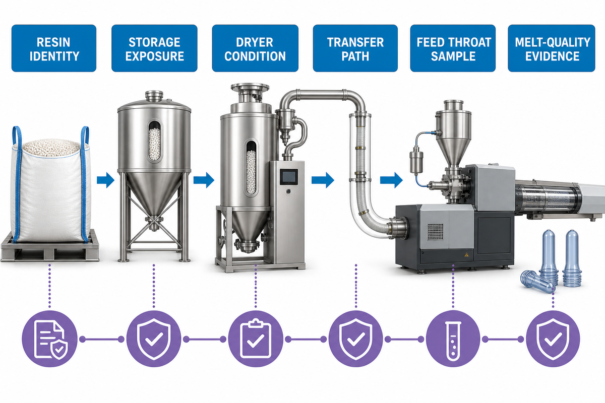 3. Control Resin Condition from Storage to the Feed Throat — Mass Machine