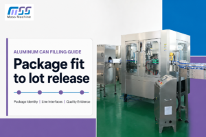 Cover showing a Mass Technology can filling machine with package-fit and quality-release framing.