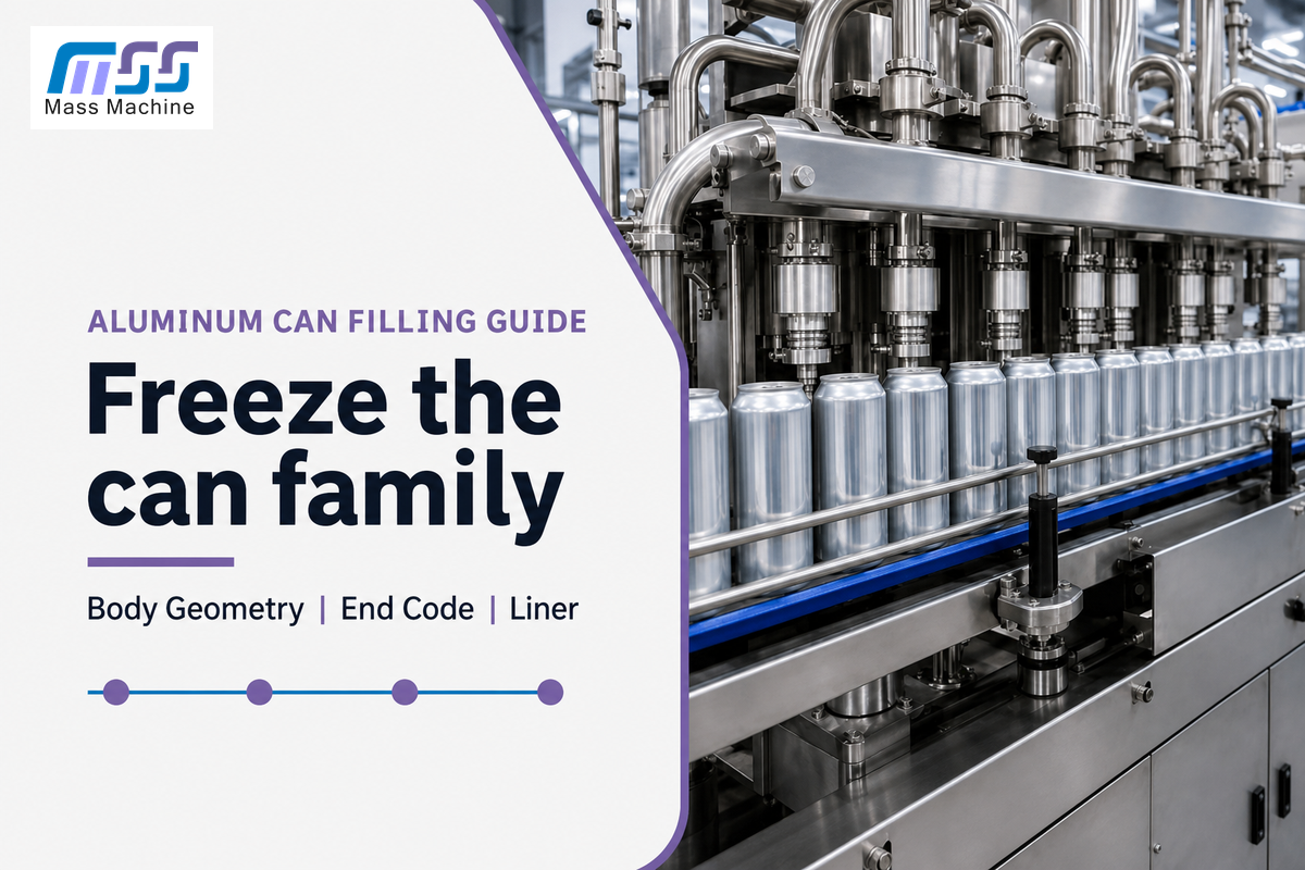 Aluminum cans illustrate why body geometry, end code and liner must identify a package family.