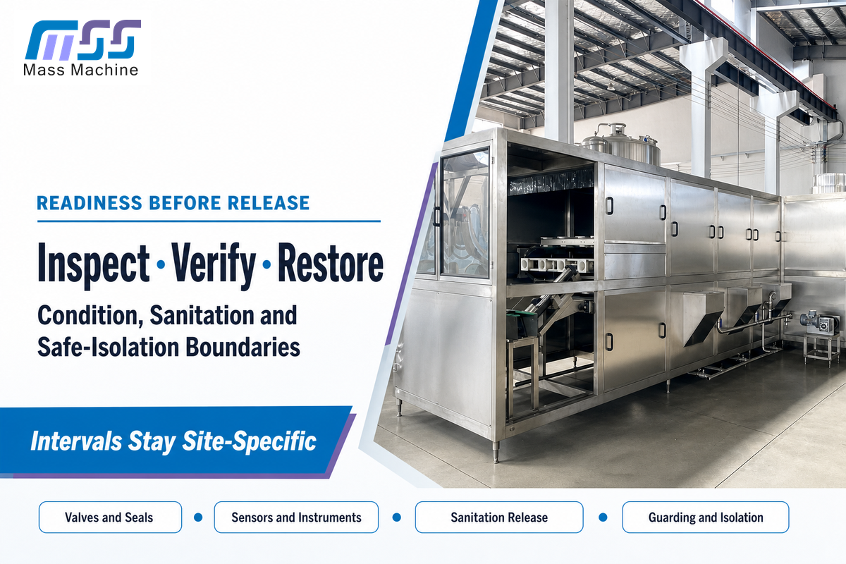 Can filling maintenance, sanitation and safe-isolation readiness boundaries